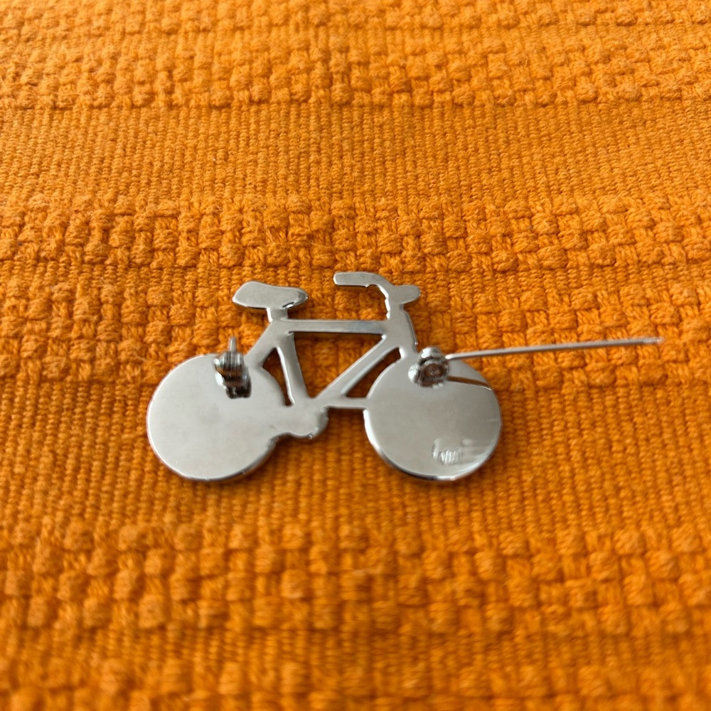 Bicycle Pin w/ Iridescent Inlay - Picture 3 of 5